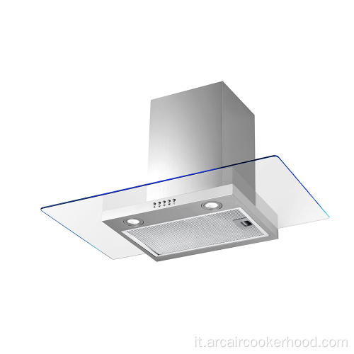 Cappuccio di pentola in vetro curvo 611 60/90 cm